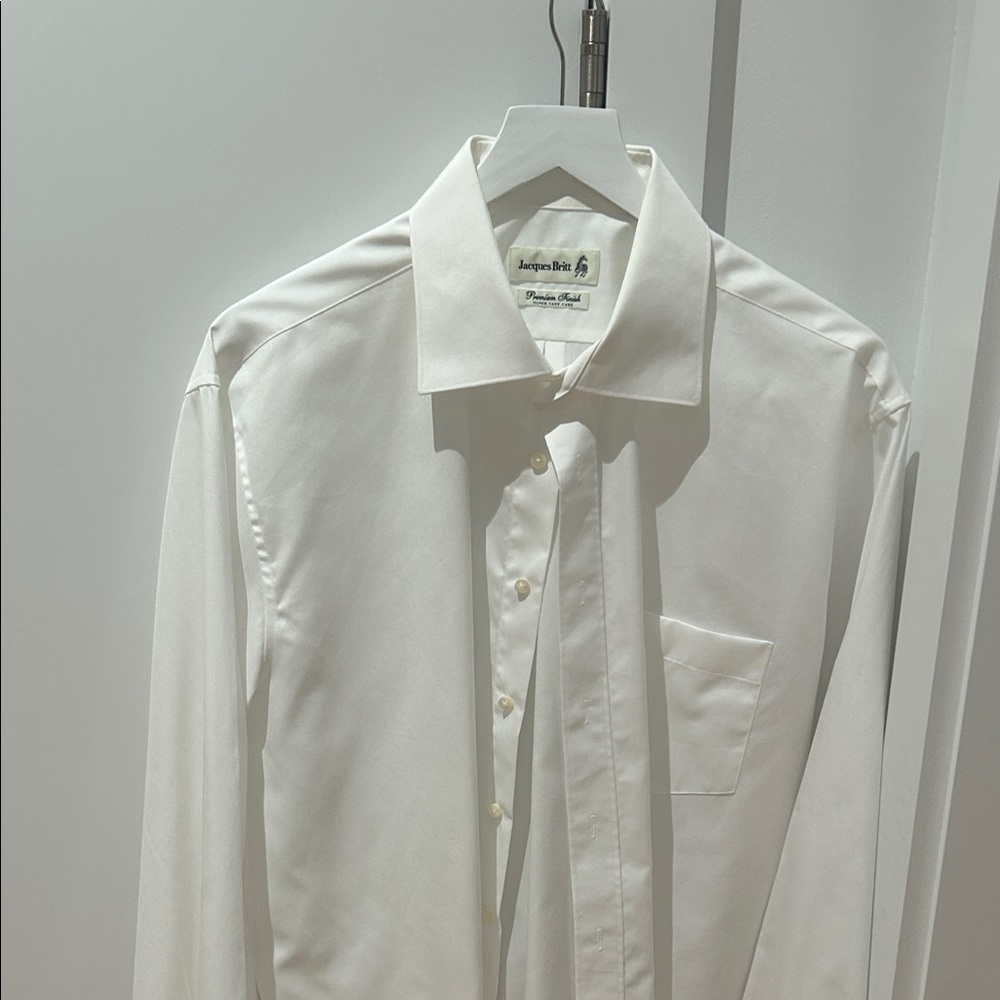 Classic White Men's Dress Shirt